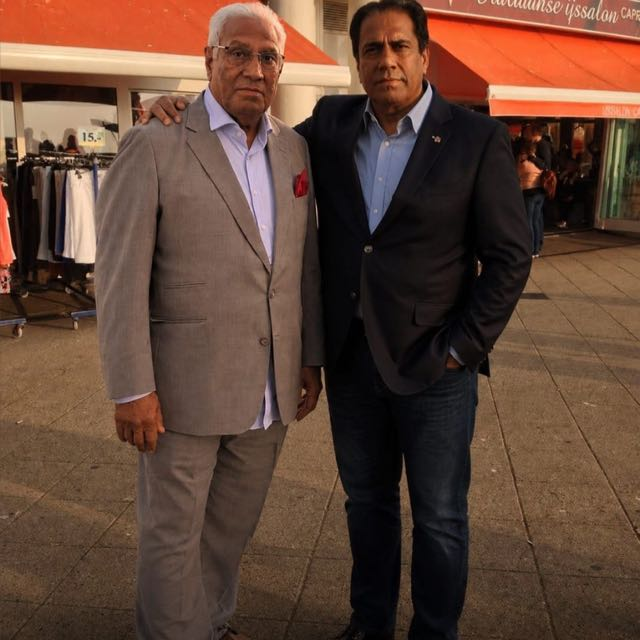 Bhajan Bains, founder of Three Style Chicken, photographed across two generations